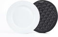 Covermates Keepsakes Quilted Dish Dividers – Set of Padded Plate Protectors for China & Dinnerware Storage, Scratch Protection, Machine Washable, Black