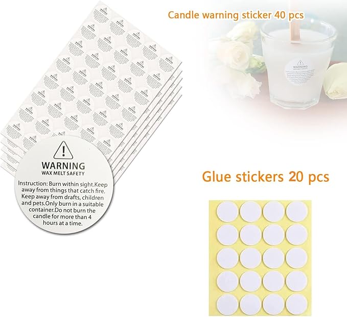 100 pcs 6" ECO Candle Wicks for Candle Making Coated with Natural Soy Wax, Low Smoke Cotton Threads Woven with Paper with 20 pcs Candles Wicks Stickers & Wicks Centering Device