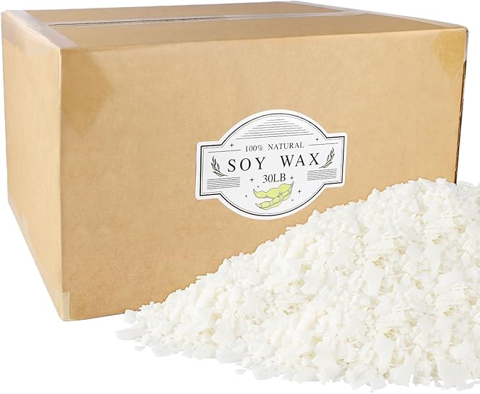 Wfmolcand Soy Wax for Candle Making - 30 LB Natural Soy Wax Candle Wax for DIY Candle Making Supplies…