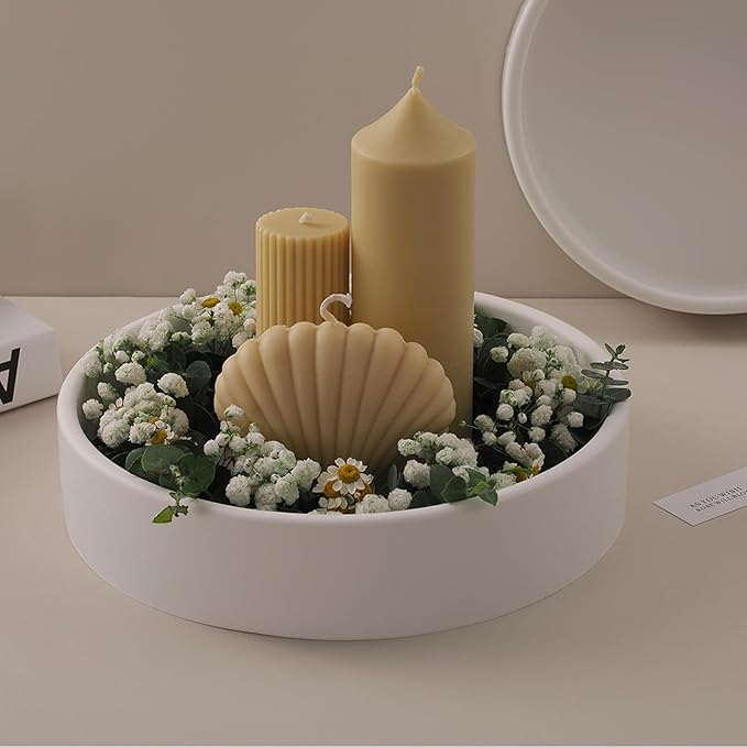 Large Silicone Bowl Mold,Silicone Molds for Resin Concrete Cement, Big Container Storage Mold Jewelry Candle Holder Mold Storage Tray Mold Plant Pot Mold DIY Storage Art Crafts(C)