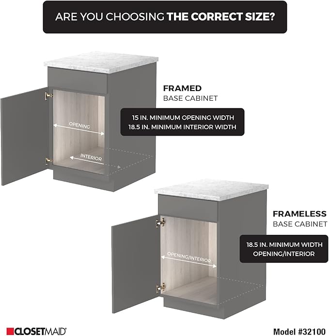ClosetMaid 32100 Premium 14.5-Inch Wide Kitchen Single Tier Cabinet Pull Out Basket, Platinum