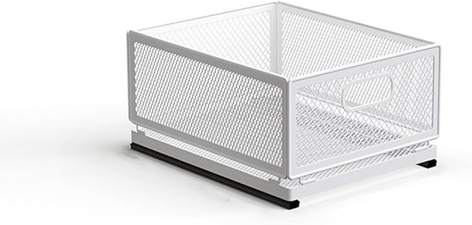 Pull Out Cabinet Organizer, Slide Out Drawers Fixed with Adhesive Nano Film, Pantry Shelves Sliding Drawer Storage Organization for Kitchen/Bathroom/Bedroom (11.8*9.4*6.1inch/30*24*15.5cm)