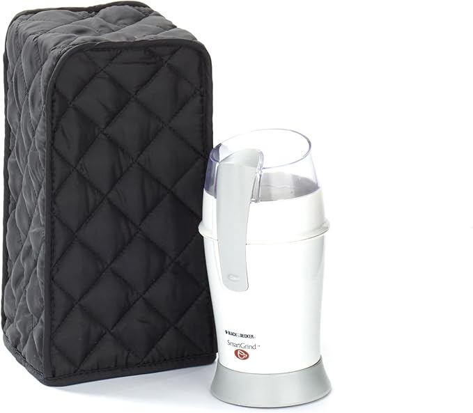Covermates Keepsakes Coffee Maker Cover – Quilted Appliance Protector for Espresso Makers – Dust & Stain Resistant, Washable Slip‑On Design for Countertop Storage, Black