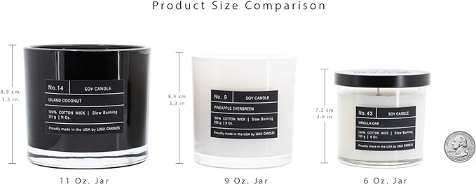 Lulu Candles | Wild Lemongrass | Luxury Scented Soy Jar Candle | Hand Poured in The USA | Highly Scented & Long Lasting (6 Oz.)