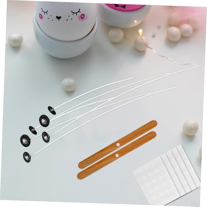 Holibanna 1set Candle Making Kit Complete Candle Wicks Wick Stickers and Holders for Crafting for Birthdays and Parties for Beginners and Adults