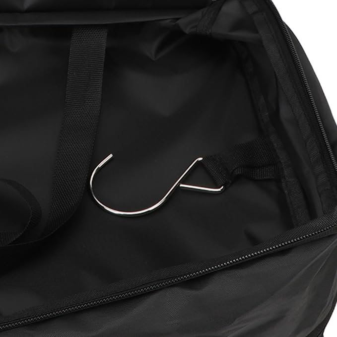 Portable Hanging Travel Shelves Bag, Collapsible 3 Shelf Travel Closet with 2 Hooks, Large Capacity Foldable Clothes Organizer for Suitcase Carry On Closet Insert
