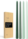 Viyffo Taper Candles, 12 Inch, 4 Pack, Green – Unscented, Smokeless Design, Up to 8-Hour Burn – Tall Candlesticks for Table Decor, Weddings & Dinners