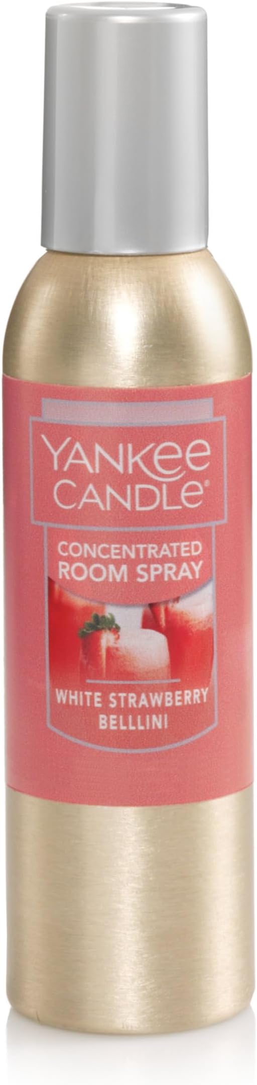 Yankee Candle Concentrated Air Freshener Room Spray, Odor Eliminator for Home, Bathroom, White Strawberry Bellini, 1.5 Oz (Pack of 6)