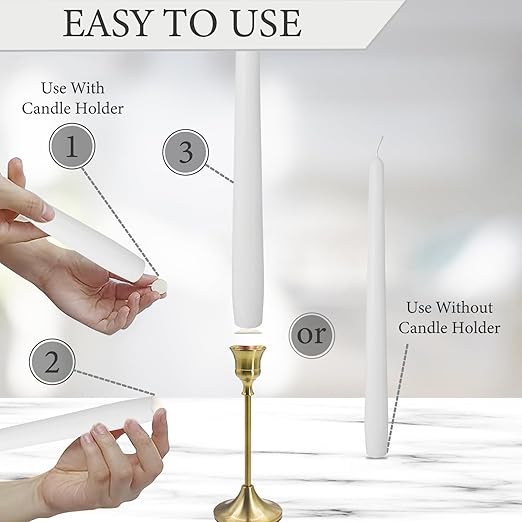 NJAO HOO Candle Sticky Dots Candle Adhesive Taper Candle Accessories Candle Wax Dots Round Double Sided Adhesive Small Candle Accessories(24 Dots)