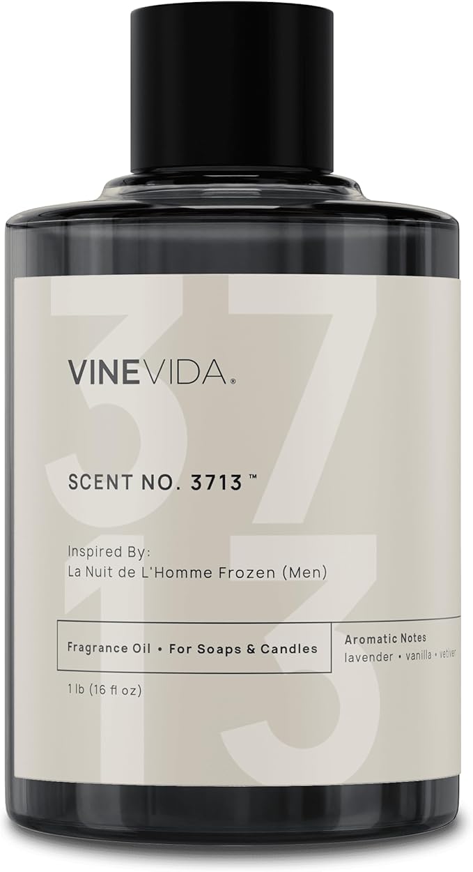 VINEVIDA [16 Oz] Inspired by: La Nuit de L'Homme Frozen (Men); Fragrance Oil for Candle Making and Soap Making - Premium Candle Scents for Soy Candles