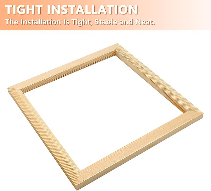 Wood Canvas Frames, Solid Wood Canvas Stretcher Bars Kits,Solid Wood Picture Frames for Oil Paintings,Prints,Posters,Wall Art Needlework,2 Pack(25 * 25cm/10 * 10")
