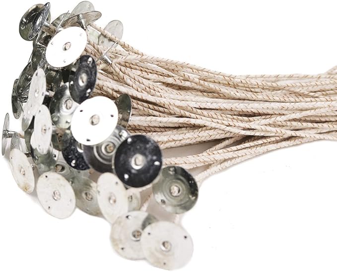 EricX Light 100 Piece 8 inch Soy Wax Candle Wick, Cotton and Paper Interwoven core, Large, for Candle Making, Candle DIY