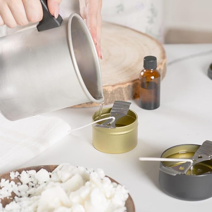 Candle Making Pouring Pot, 44oz Stainless Steel Candle Making Pitcher with Heat-Resistant Handle and Dripless Pouring Spout Design