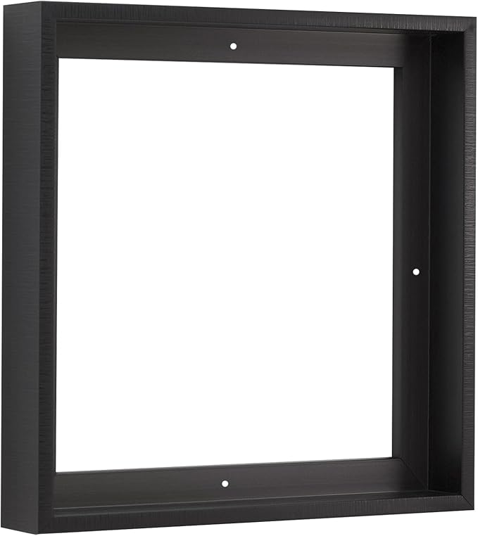 Pixy Canvas Floater Frame 9x9 for 1-1/2 (1.5) inch Deep Canvas Paintings/Canvas Prints/Wood Canvas Panels/Wall Art/Wall Decor/Home Decor/Artwork (Black Stripe, 9 x 9 inch, Square)