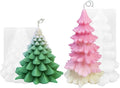 2 Pcs 3D Christmas Tree Shape Resin Casting Silicone Mold for DIY Xmas Decoration Aromatherapy Candles Wax Plaster Polymer Clay