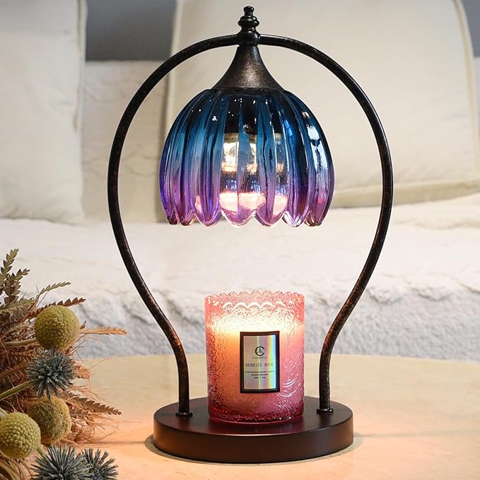 GOODBUY Timer Candle Warmer Lamp: Dimmable Candle Warmer Wax Melts Warmers for Jar Candles with 2 Bulbs, Birthday Gifts for Men Women, House Warming Gifts New Home Decor for Bedroom Living Room