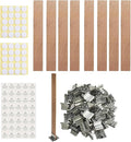 230 PCS Wooden Candle Wicks for Candle Making 0.5mm Natural Candle Wood Wicks Wick Stickers Wick Clips Candle Cores kit for DIY Candle Making Craft