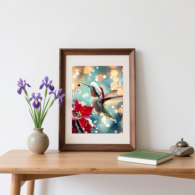 Skyboda Hummingbird Diamond Art Kits for Adults Beginners, Christmas Tree Diamond Painting Kits for Adults,5D Full Drill DIY Diamond Dot Gem Art Kit Wall Home Decor Arts Craft 12x16 inch