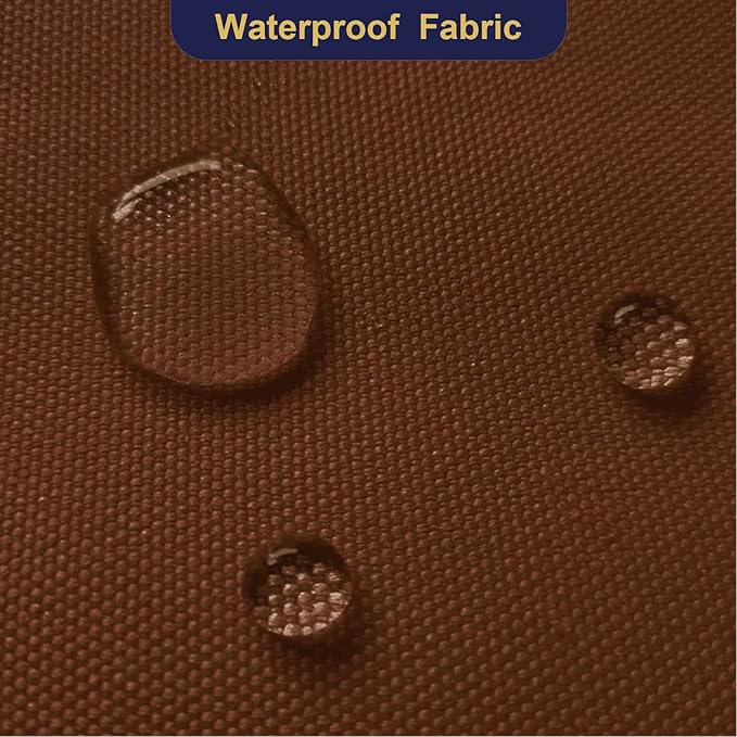 Foreate Waterproof Canvas Fabric by The Yard 600D Upholstery Fabric for Chairs 58" Wide Indoor Outdoor Water Resistant Canvas Polyester Material Sewing DIY Cloth, 1 Yard Brown