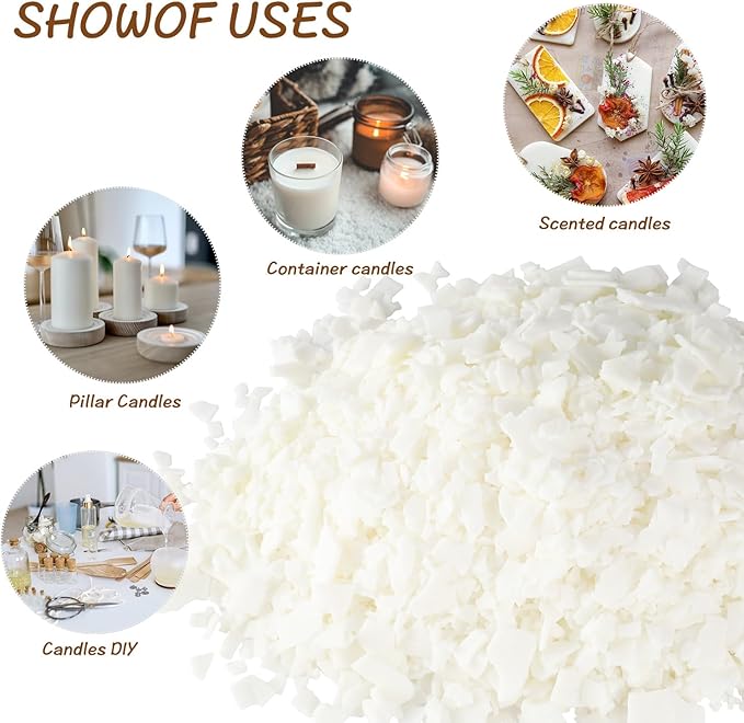 Wfmolcand Soy Wax for Candle Making - 30 LB Natural Soy Wax Candle Wax for DIY Candle Making Supplies…