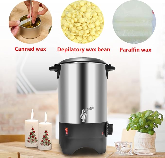 4.5 Qts Wax Melter for Candle Making Candle, Wax Melting Pot, Large Commercial Candle Maker Machine with Pour Spout and Temperature Control for Business Home