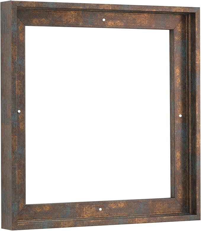 PIXY CANVAS Floater Frame 18x18 for 3/4 (0.75) inch Deep Canvas Paintings/Canvas Prints/Wood Canvas Panels/Wall Art/Wall Decor/Home Decor/Artwork (Rusty Blue, 18 x 18 inch, Square)
