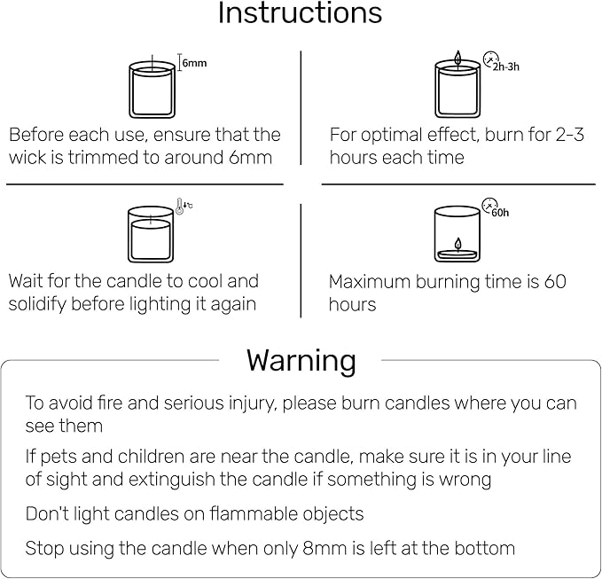 Odor Eliminating Candle, Vanilla Popcorn Scented Candle, Pet-Friendly Soy Candles, 60 Hours, 7 oz