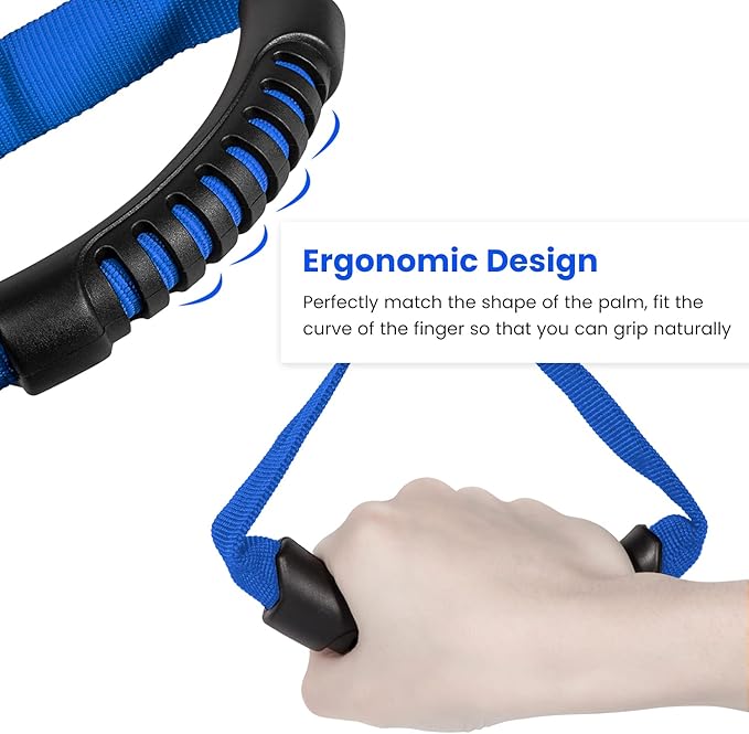 E-cowlboy Auto Cane Grab Handle - Adjustable Standing Aid Safety Portable Vehicle Support Bar With Nylon Grip - Mobility Assist Device (Blue)