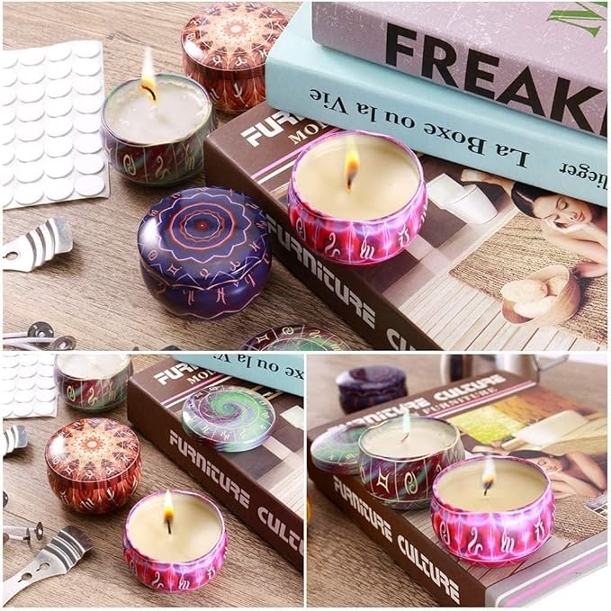 KJZQLMZ Deluxe DIY Candle Making Kit for Adult Beginners, Scented Candle Complete DIY Kit Including Candle Jar, Candle Making Pouring Jar