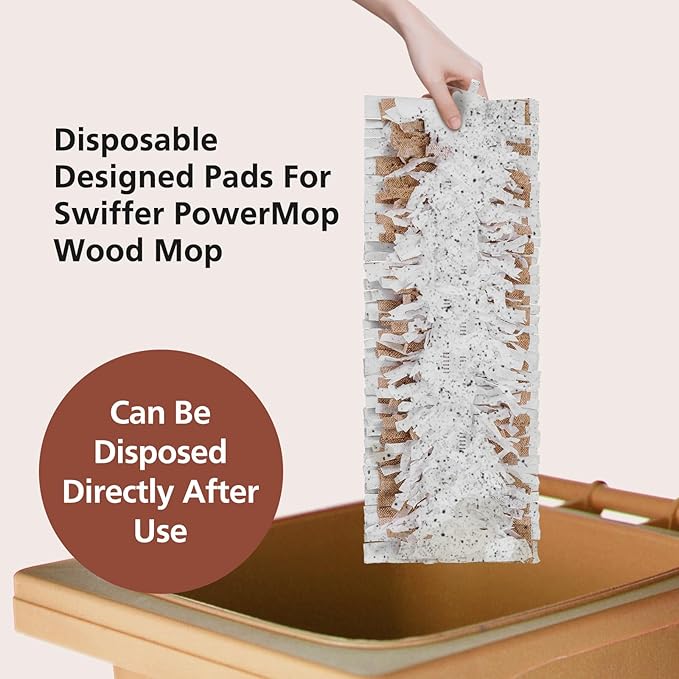 20 Pack Disposable Mopping Pads Refills Compatible with Swiffer PowerMop Wood Mop for Swiffer Wood Floor Cleaning Spray Clean Pads Replacement