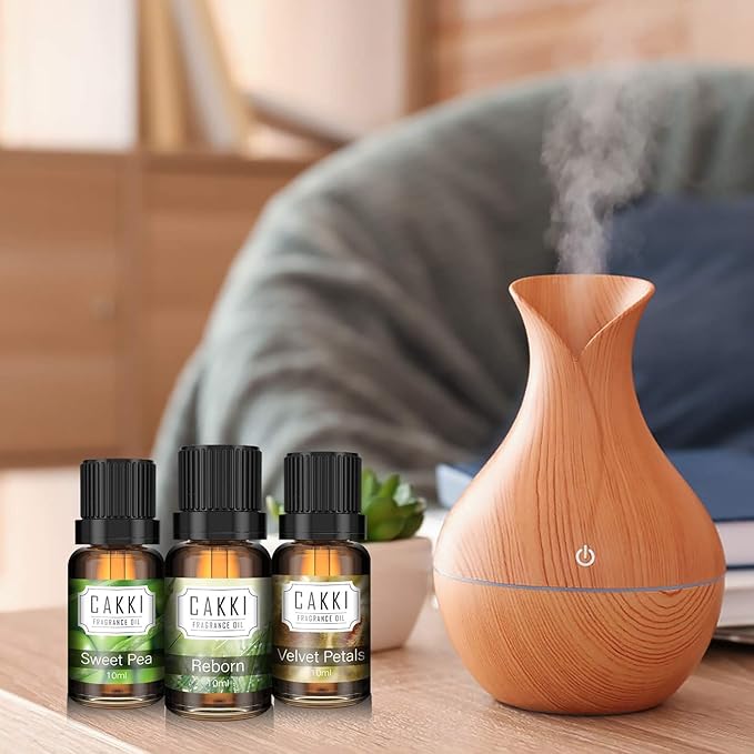 CAKKI Essential Oils for Diffusers for Home,Spring Fragrance Oils Set of 6x10ml, Sweet Pea,Emerald Gardenia,Plum Blossom,Newly Born,Reborn,Velvet Petals,Aromatherapy Oils,for Candles Making