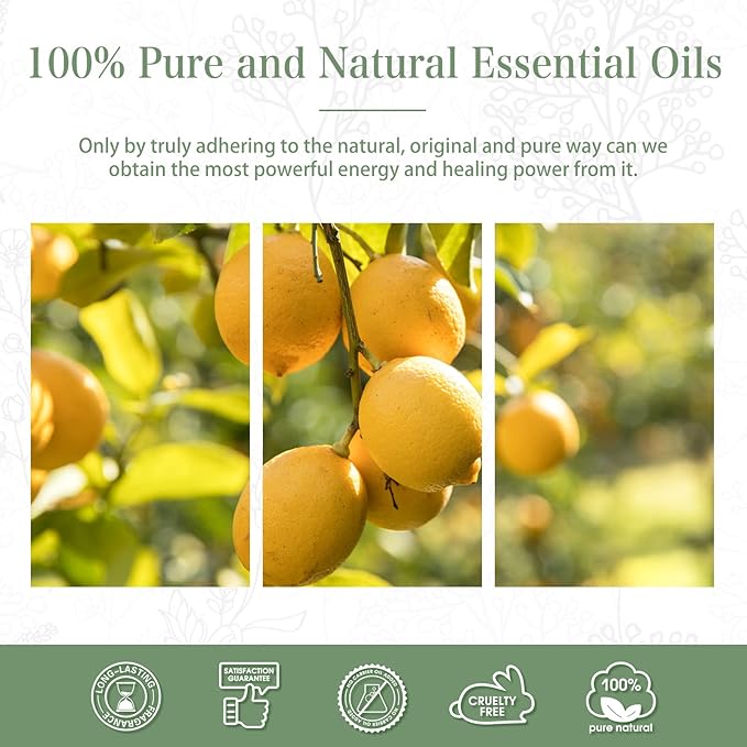 PHATOIL 3.38FL.Oz Lemon Essential Oil, for Aromatherapy Diffusers, Humidifiers, Great for DIY Candle and Soap Making, Gift for Friend