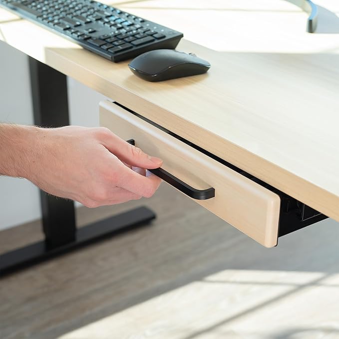 VIVO Under Desk Mounted Sliding Pull-out Drawer for Office Desk, Pull Handle, Storage Organizer for Sit Stand Workstation