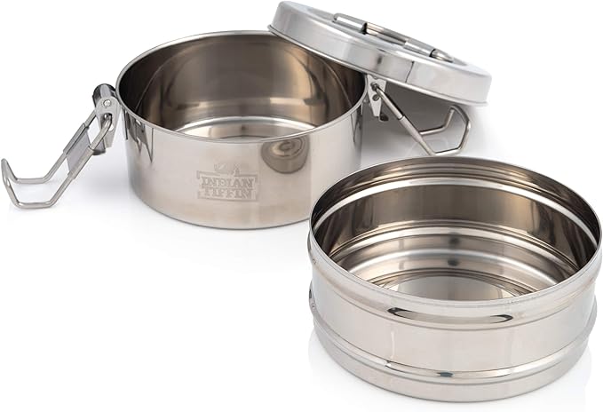 Indian-Tiffin 2 Tier Stainless Steel Large Tiffin Lunch Box