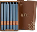 Root Candles Unscented Dinner Candles Premium Beeswax Blend Boxed Candle Set, 9-Inch, Williamsburg Blue, 12-Count