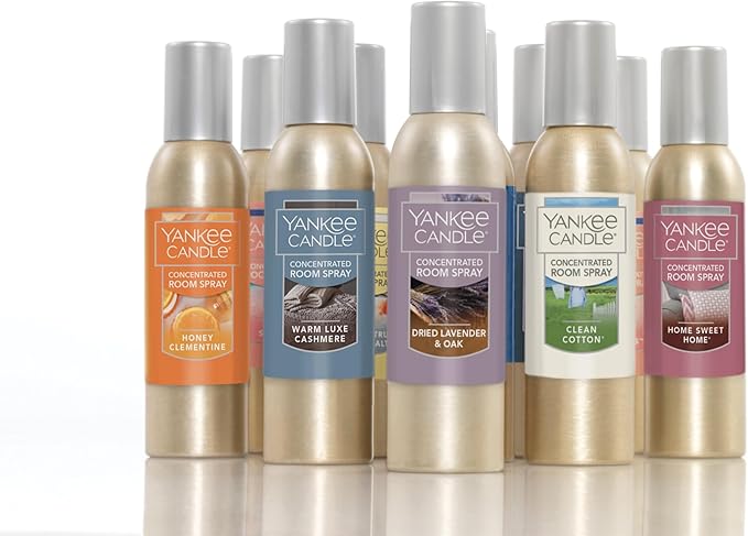 Yankee Candle Concentrated Air Freshener Room Spray, Odor Eliminator for Home, Bathroom, Home Sweet Home, 1.5 Oz (Pack of 6)