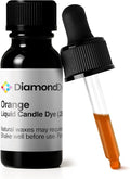 Orange Liquid Candle Dye (.25 oz) - Made in the USA - Safe and Easy to Use - Pure and Simple Ingredients - Candle Making Supplies for Soy, Paraffin, Palm or Gel Wax - 10 Vibrant Colors to Choose from
