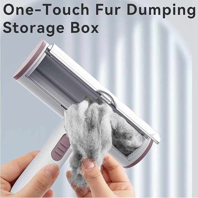 Pet Hair Remover, Lint Brush - Reusable Lint Roller for Cat & Dog Hair on Couch, Carpet, Rugs & Bedding - Portable, Eco-Friendly, No Need for Lint Roller Refills (Brown & White)