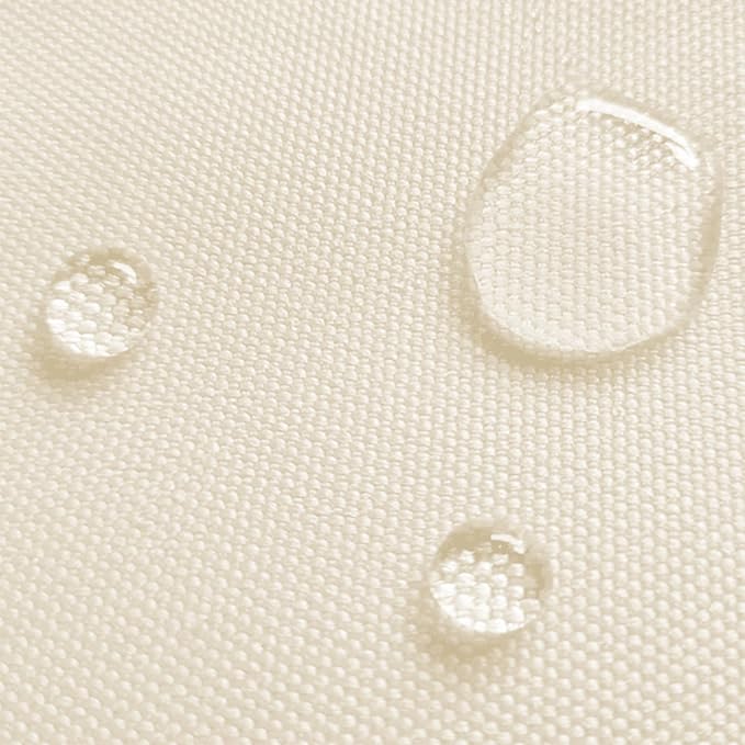Waterproof Canvas Fabric by The Yard 58inch 600D Upholstery Material Polyester Fabric Outdoor Water Resistant Fabric for Sewing Chair Patio Cushion Purse Bag Interior, 8 Yard Ivory