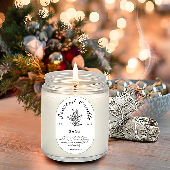 Lavender Candle Gift Set, 4 Pack Soy Wax Scented Candles for Home – Lavender, Sage & Ponderosa Pine – Aromatherapy Candles for Relaxation, Stress Relief & Gifts for Women