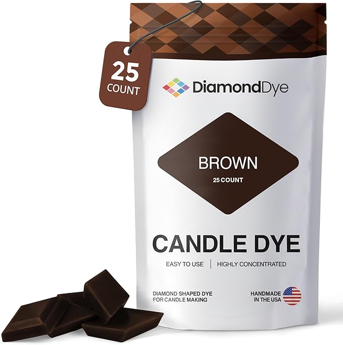 Brown Candle Dye - Made in The USA - Premium Colorants - Highly Concentrated - Popular Colors for Paraffin or Soy Wax - Great for Professionals or Hobbyist - 25 Dye Chips