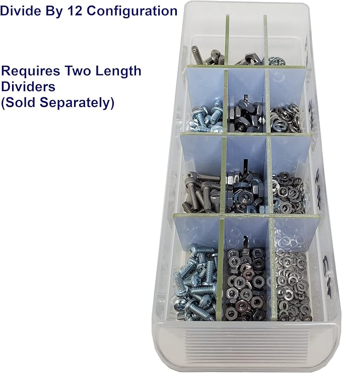 (64-Pack) Small Drawer Configurable Width Dividers compatible with Akro-Mils Plastic Storage Craft Cabinets, (Dividers Only)