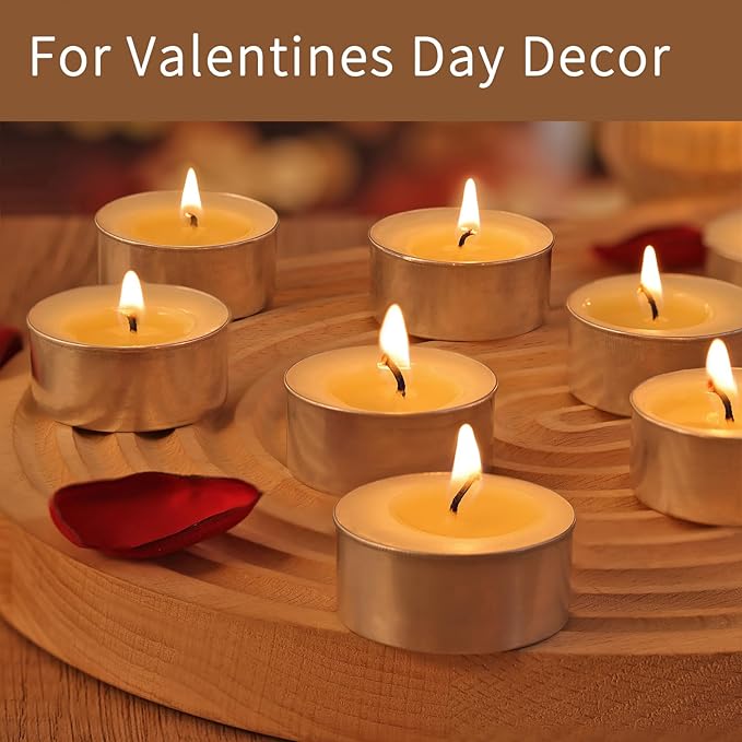DEVI 6H Soy White Tea Lights Candles 200 Pack, Soy Tealight Candles Bulk-6 Hours Long Burning, Unscented Soy Votive Small Tea Candles-Burn Evenly, Soy Candles Bulk for Wedding Party Supplies