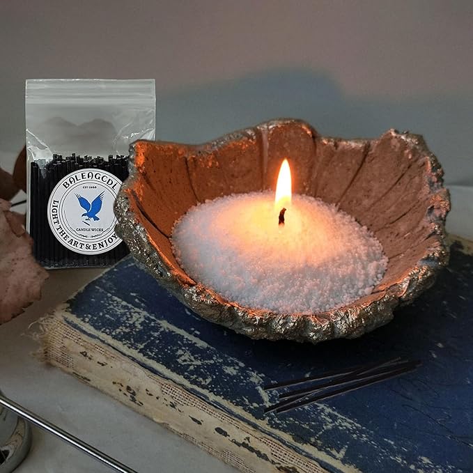 Pearled Candle Extra Wicks 500 Pack for Pearled Candle Making - 2 Inch Black Cotton Candle Wicks in Bulk for Candle Making DIY