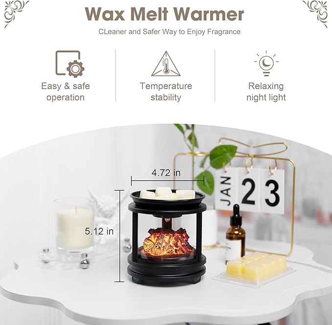 MOAFINA Wax Melt Warmer with Timer,Campfire Wax Warmer,4-in-1 Oil Burner Electric Candle Wax Warmer,Wax Warmer for Scented Wax Melts,Wax Melter Fragrance Warmer for Home Office Bedroom Gifts & Decor