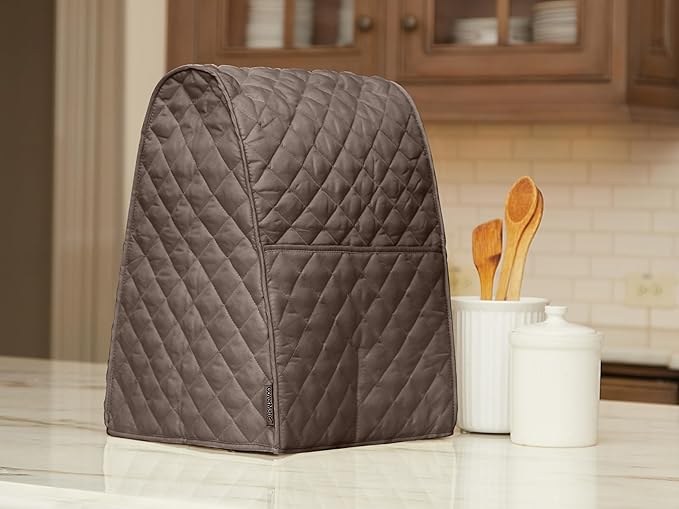 Covermates Keepsakes Blender Cover – Quilted Appliance Protector for Food Processors – Dust & Stain Resistant, Washable Slip‑On Design for Countertop Storage, Bronze