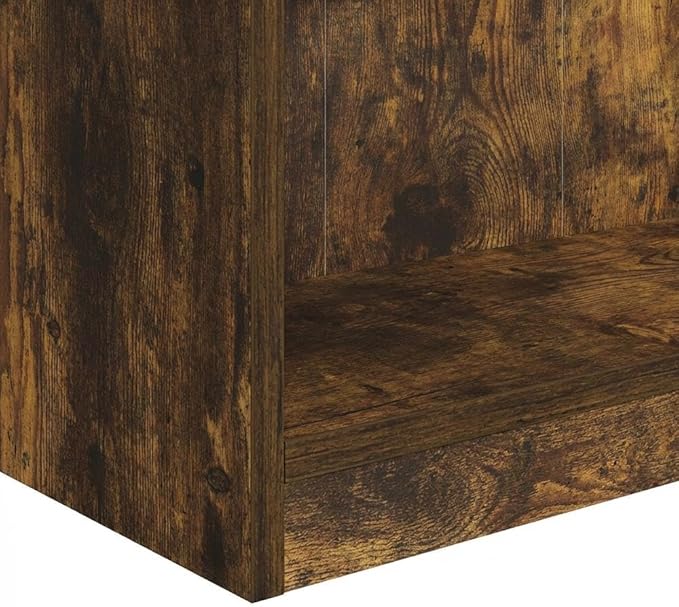 Furnifact Amber Pine 5-Tier Shelf Bookcase, Durable Wood Construction, Multi-Functional Storage, Stylish Rustic Finish, Suitable for Living Room or Office