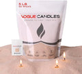 Vogue Candles Nude Pearled Candle Sand Wax (5 LB) – Mother’s Day Candle Kit with 50 Cotton Wicks for DIY Home Lighting – Plant-Based & Reusable Wax Granules Refill for Clean Burning & Custom Vessels