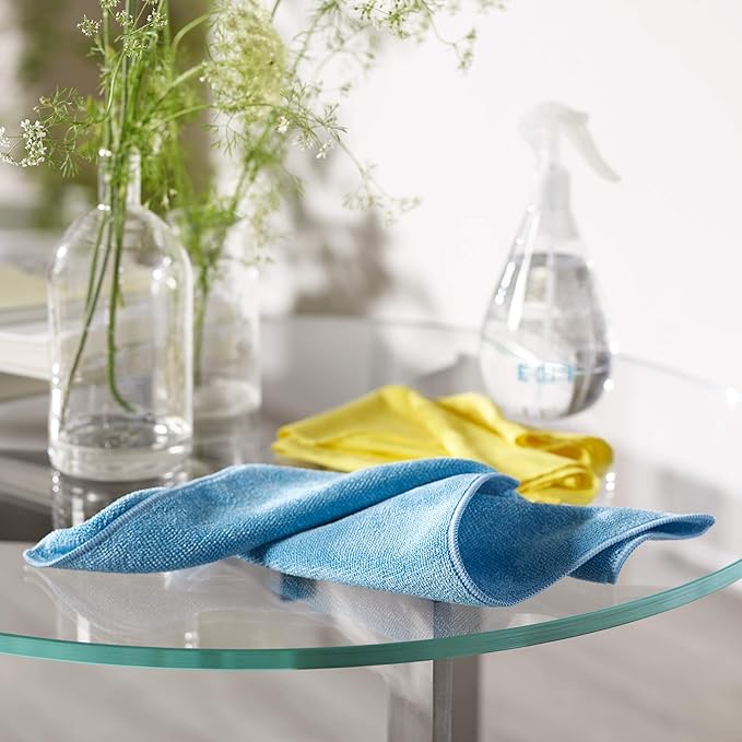E-Cloth Microfiber Cloth, World's Leading Premium Microfiber Cleaning Cloth, Twice as Durable as Competition, 1 Year Guarantee, Ideal for Kitchen, Countertops, Sinks, and Bathrooms, Blue, 2 Pack