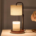 Candle Warmer Lamp with Timer, Dimmable Wax Warmer Candle Lamp for Jar Candle with 2 Bulbs, Christmas Birthday Gifts for Women Mom, Home Decor for Room, Bedroom, Kitchen-Linen Fabric